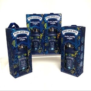 4 pack of Poo-Pourri Toilet Spray Feelin' Toasty Vanilla Smoky Oak Bourbon